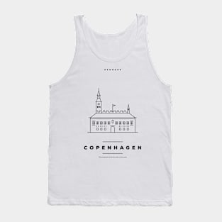 Copenhagen Minimal Black Line Design Tank Top